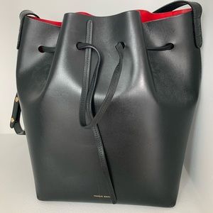 Mansur Gavriel bucket bag - Large black/flamma